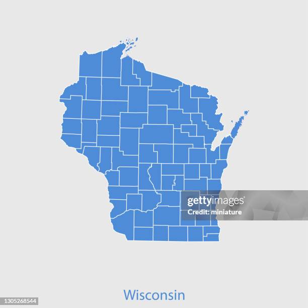 Wisconsin County Map Photos and Premium High Res Pictures - Getty Images