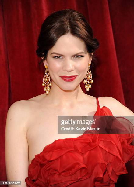 Mariana Klaveno arrives to the TNT/TBS broadcast of the 16th Annual Screen Actors Guild Awards held at the Shrine Auditorium on January 23, 2010 in...