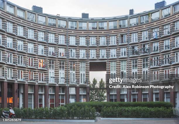 modern apartment building in amsterdam - house rental stock pictures, royalty-free photos & images