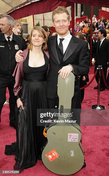 Actor Glen Hansard and Marketa Irglova arrive at the 80th Annual Academy Awards at the Kodak Theatre on February 24, 2008 in Hollywood.