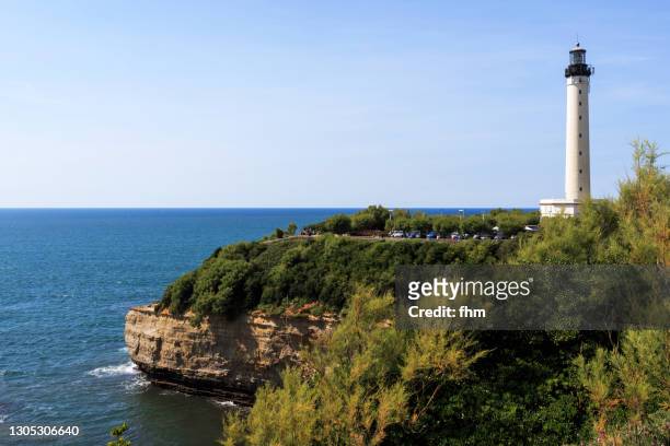 biarritz lighthouse (france) - southwestern france stock pictures, royalty-free photos & images