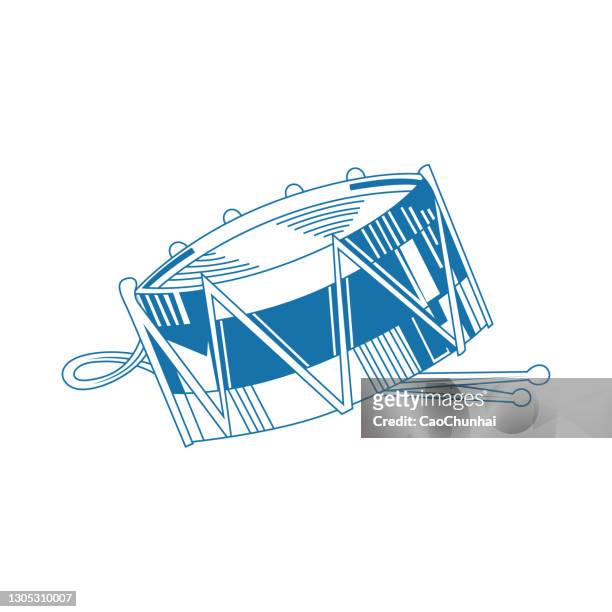 snare drum and drumsticks - snare drum stock illustrations
