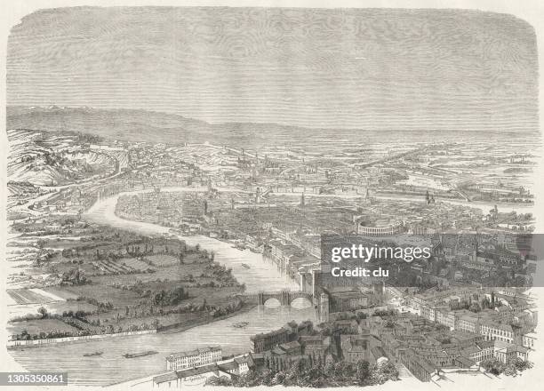 verona - adige stock illustrations