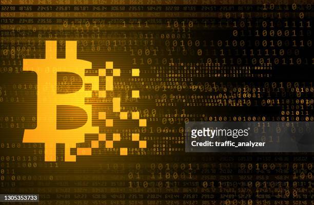 ilustraciones, imágenes clip art, dibujos animados e iconos de stock de antecedentes de bitcoin - deterioro