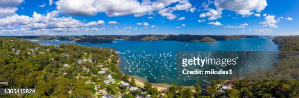 pittwater, long beach, sydney - pittwater stock pictures, royalty-free photos & images