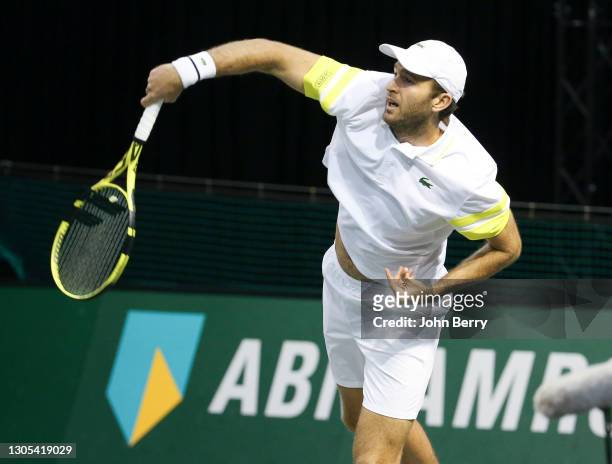 Fabrice Martin of France during day 3 of the 48th ABN AMRO World Tennis Tournament at Rotterdam Ahoy Arena on March 3, 2021 in Rotterdam, Netherlands.