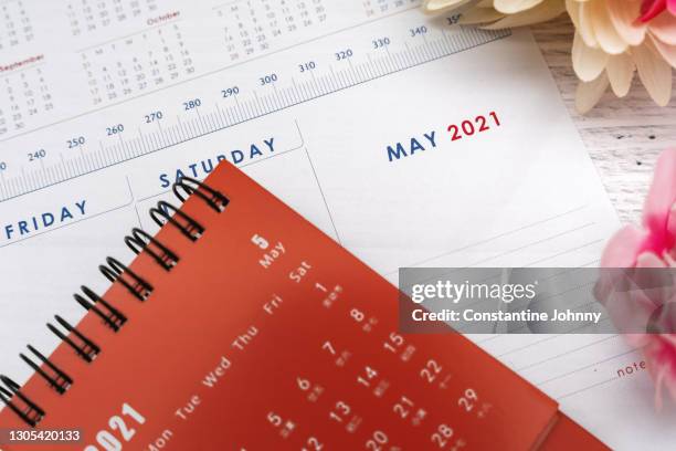 close up of may 2021 calendar - hello may stock pictures, royalty-free photos & images