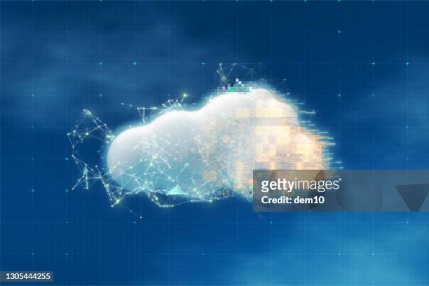 cloud computing networking and streaming - cloud computing stock pictures, royalty-free photos & images
