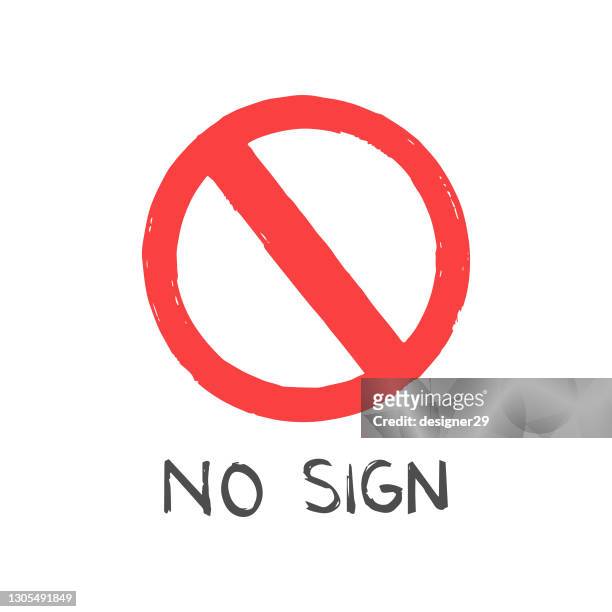 no sign icon vector design. - crossed out stock illustrations