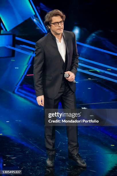 Samuele Bersani at the third evening of the 71 Sanremo Music Festival. Sanremo , March 4th, 2021