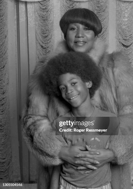 Aretha Franklin and her son Kecalf.