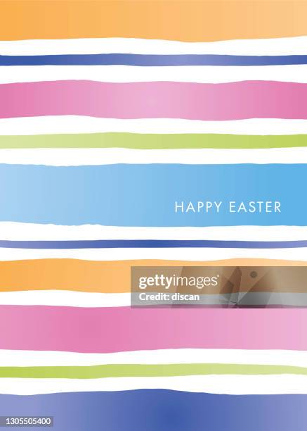 easter greeting card template with stripes. - vertical stripes stock illustrations