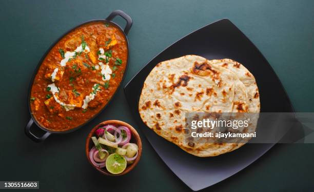shahi paneer of paneer kadai - indian food stockfoto's en -beelden