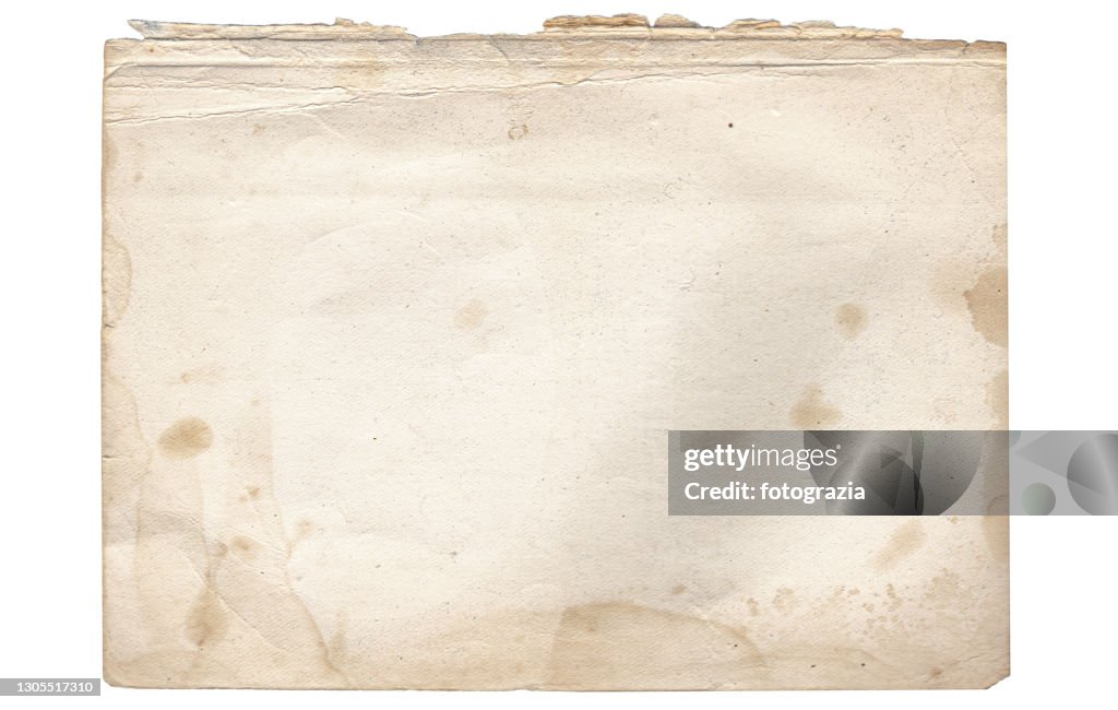 Blank Piece of a Torn Old Paper
