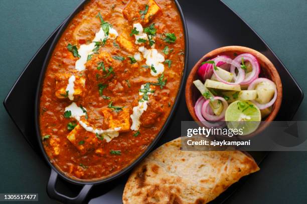 shahi paneer oder paneer kadai - paneer stock-fotos und bilder