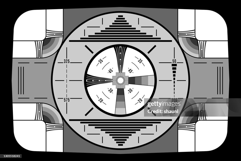 Vintage Television Test Pattern High-Res Vector Graphic - Getty Images