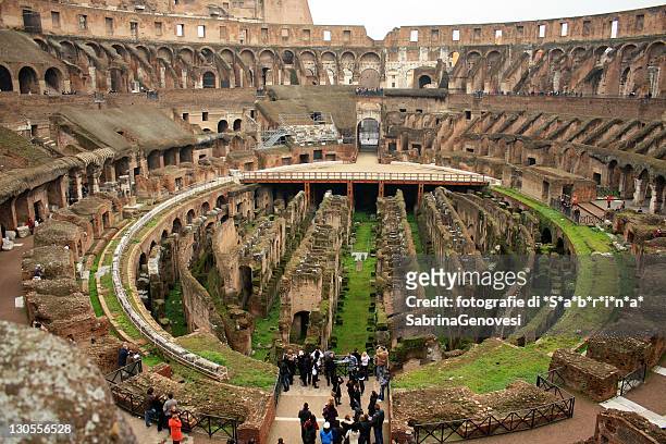 inside the colosseum - inside the roman colosseum stock pictures, royalty-free photos & images