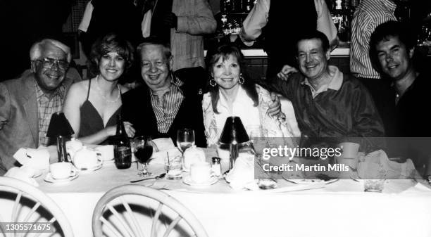 American singer and actor Jerry Vale , American musician, singer, composer, arranger, drummer, actor, and author Mel Tormé and his wife Ali Severson...