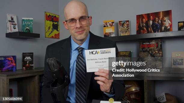 In this screengrab, Dan Murrell speaks during The 4th Annual Hollywood Critics Association Film Awards on March 05, 2021.