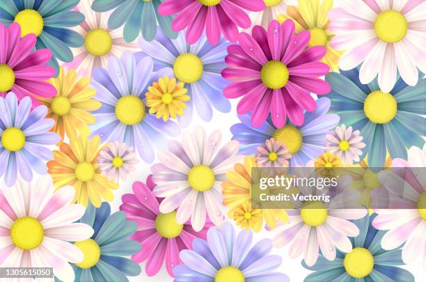 illustrations, cliparts, dessins animés et icônes de illustration de fleurs de source - fleur en papier