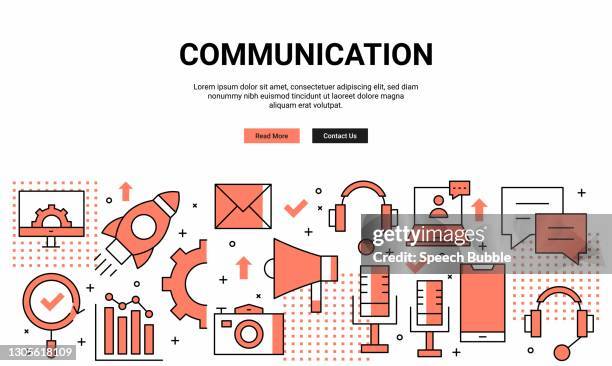 communication related pattern design web banner and icons. - ux user testing stock illustrations