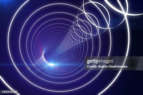abstract circular data tunnel - diagnosehilfe stock-fotos und bilder