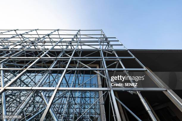 truss backstage structure - aluminium boat fotografías e imágenes de stock