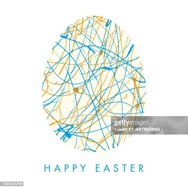 vector easter egg - action painting stock illustrations