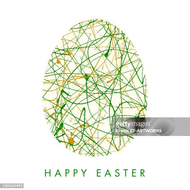 vector easter egg - action painting stock illustrations