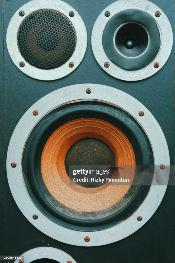 Full Frame Shot Of Speaker