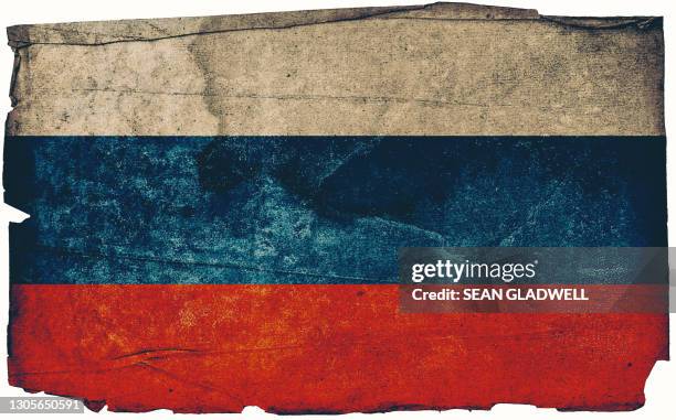 russian grunge flag - bandera rusa fotografías e imágenes de stock