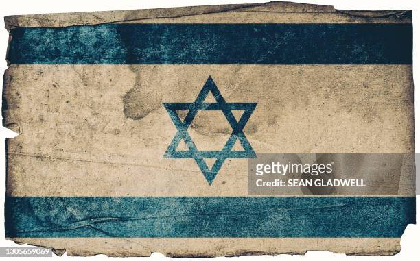 israeli grunge flag - israeli flag stockfoto's en -beelden