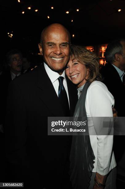 American actor, singer, and activist Harry Belafonte and wife Pamela Frank during Harry Belafonte's birthday party on March, 3 2007 in New York City,...