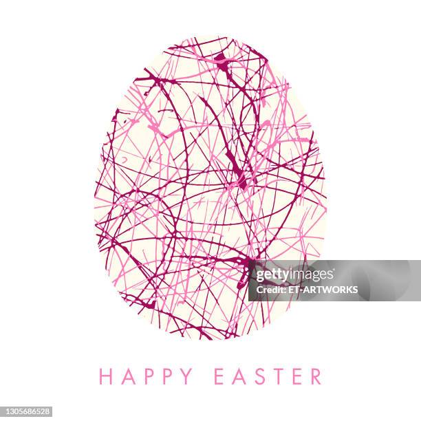 vector easter egg - action painting stock illustrations