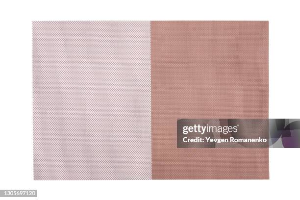 top view of placemat isolated on white background - 皿　和 ストックフォトと画像