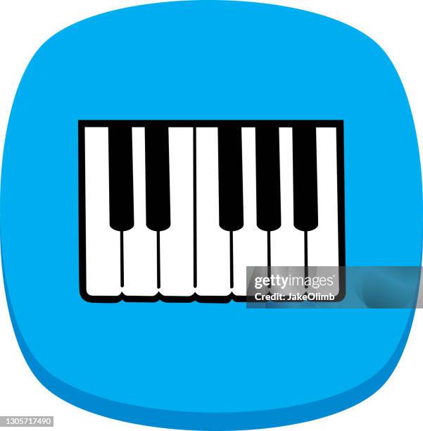 piano keys doodle - chord stock illustrations