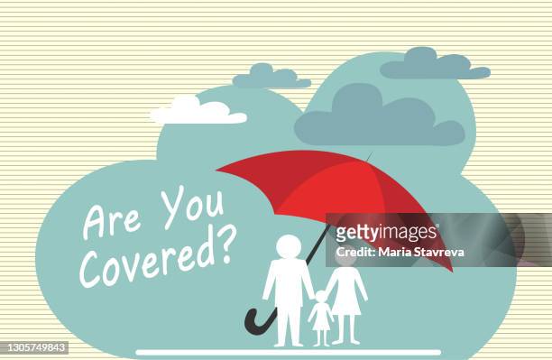 are you covered? - life insurance stock illustrations