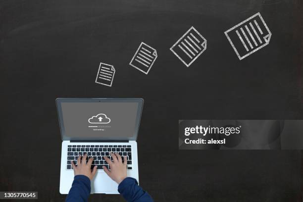 File folder cloud computing data internet file uploading connection 이미지 ...
