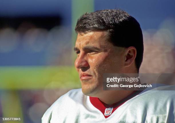 Quarterback Mark Rypien of the Washington Redskins looks on from the sideline during a game against the Pittsburgh Steelers at Three Rivers Stadium...