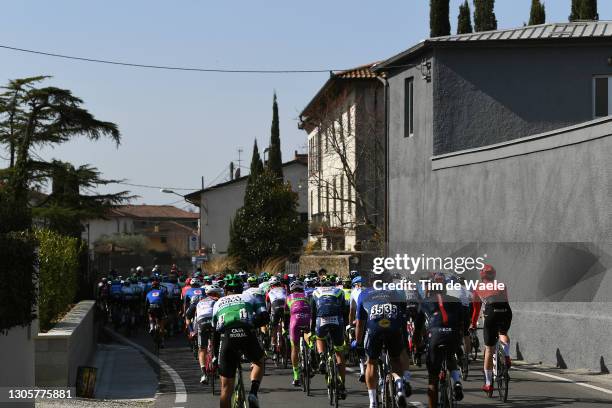 Start / The peloton during the 43rd GP Industria e Artigianato 2021 a 193,4km race from Larciano to Larciano / Km0 / Landscape / @ULarcianese / on...