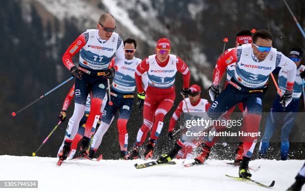 Paal Golberg of Norway competes during the Men's Cross Country 50km Mst at the FIS Nordic World Ski Championships Oberstdorf at Cross-Country Stadium...