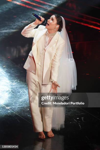 Madame at the last evening of the 71 Sanremo Music Festival. Sanremo , March 6th, 2021