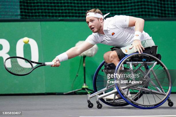 Alfie Hewett of United Kingdom during his match against Gordon Reid of United Kingdom in the wheelchair finals of the 48th ABN AMRO World Tennis...