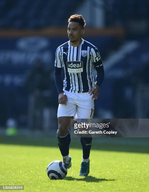 Matheus Pereira of West Brom during the Premier League match between West Bromwich Albion and Newcastle United at The Hawthorns on March 07, 2021 in...