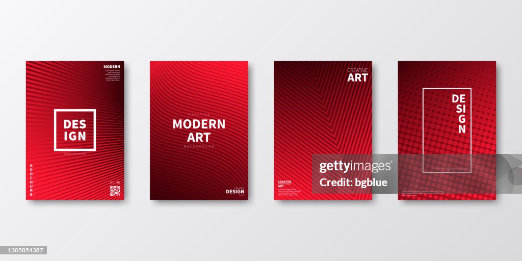 Brochure template layout, Red cover design, business annual report, flyer, magazine