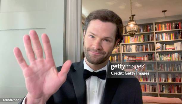 In this screengrab, Jared Padalecki speaks at the 26th Annual Critics Choice Awards on March 07, 2021.