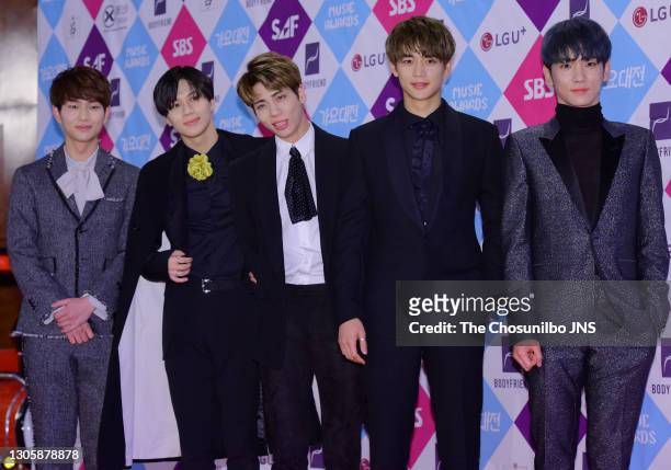 Shinee attends the 2016 SAF Gayo Daejeon at COEX on December 26, 2016 in Seoul, South Korea.
