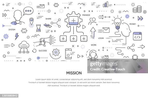 stockillustraties, clipart, cartoons en iconen met 20-doodle teamwork - data driven