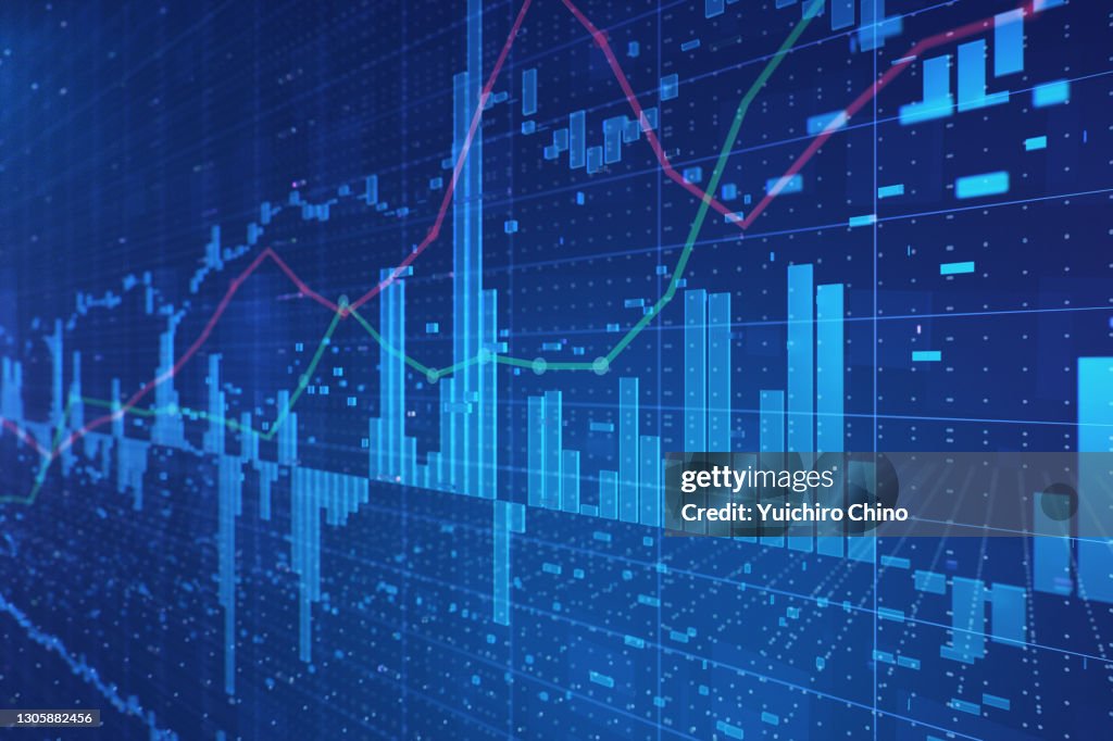 Stock market financial growth chart