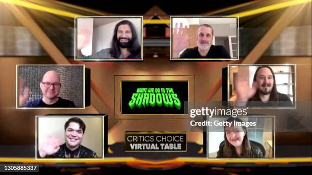 In this screengrab, the virtual table for What We Do in the Shadows is seen at the 26th Annual Critics Choice Awards on March 07, 2021.